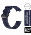 Aquarius Holes Soft Silicone Replacement Strap Band for Fitbit Charge 3 , Navy