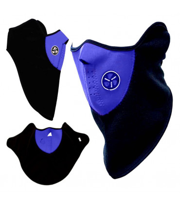 Aquarius Thermal Neoprene Face & Neck Mask Warm & Breathable Biker Mask, Blue