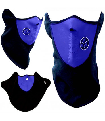 Aquarius Thermal Neoprene Face & Neck Mask Warm & Breathable Biker Mask, Blue
