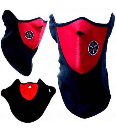 Aquarius Thermal Neoprene Face & Neck Mask Warm & Breathable Biker Mask, Red