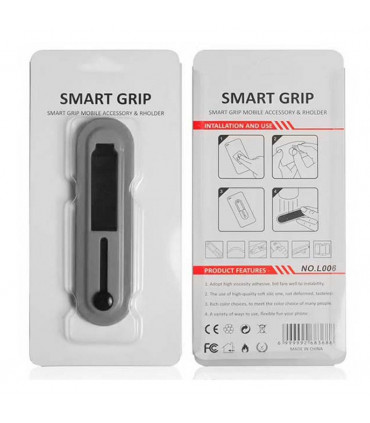 Aquarius Universal Finger Grip Ring Band Smart Mobile Phone Holder - Grey