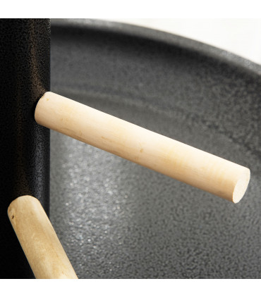 Bird Play Stand Portable Feeder Station w/ Wooden Perches, Stainless Steel Bowls