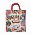 Christmas Helper Elf Behavin Badly Woven Reusable Shopping Tote Bag 4 Life