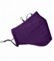 Cotton Mask- Three Layer With Filter Pocket - Adults - Purple