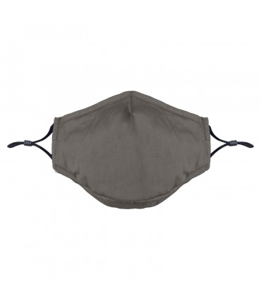 Cotton Mask- Three Layer With Filter Pocket - Adults - Grey