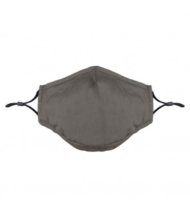 Cotton Mask- Three Layer With Filter Pocket - Adults - Grey