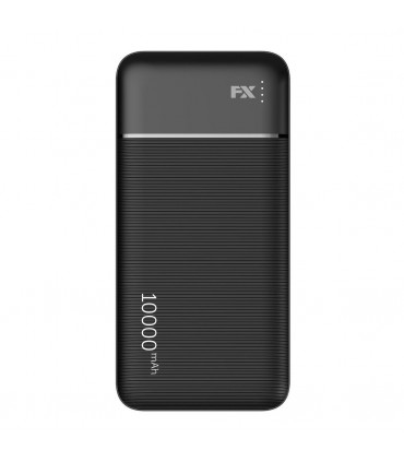 Powerbank 10000mAh Type-C 3A Output Black LED Indicator 2 USB Outputs