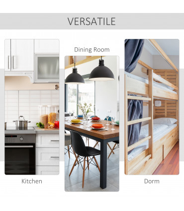 Drop-Leaf Dining Table White Oak Tone Particle Board 190L x 56W x 28Hcm