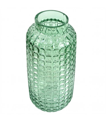 Glass vase Green Cube Glass Vase 30cm tall x 12cm x 12cm at widest points