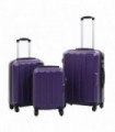 Hardcase Trolley Set 3 pcs Purple ABS