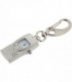 Alloy Key Chain Clock Mobile Phone Silver Elegant Stylish Practical Accessory