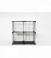 Cube Interlocking Storage Rack Metal Wire Mesh Shelves Black 62x31x62cm