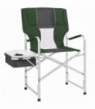 Aluminium Camping Chair with Cooler Bag Green 62W x 57D x 97Hcm Directors Chair