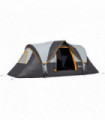 Camping Tent For 5-6 W/ Bag, Fibreglass & Steel Frame, Cream and Black