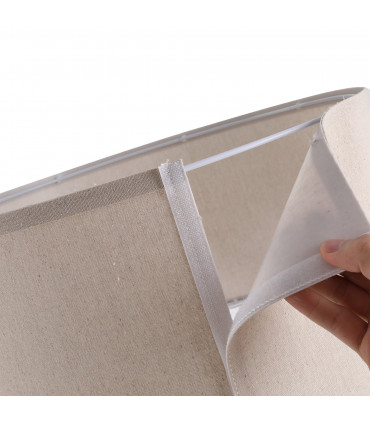 Wood Beige 45cm x 45cm x 152cm Rubber Wood Tripod Floor Lamp Beige