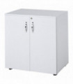 Office Storage Cabinet 2-Tier Locking File Organisation White Particle Board