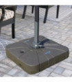 Square Cantilever Patio Umbrella Base Water or Sand Filled with Wheels Crossbar