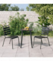 3 Piece Garden Dining Set Anthracite Steel