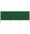 3-panel Wind Screen Fabric 400x80 cm Green