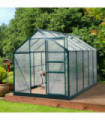 Polycarbonate Greenhouse Dark Green 312cm x 190cm x 201cm Walk-In Garden Plants