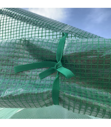 Polytunnel Green PE Cover 447cm x 300cm x 200cm Walk-in Tent ZipDoor 6Windows