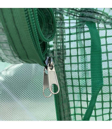 Polytunnel Green PE Cover 447cm x 300cm x 200cm Walk-in Tent ZipDoor 6Windows
