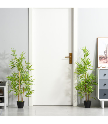 Artificial Bamboo Trees Green 15.5 x 120Hcm Decorative Plant Indoor/Outdoor