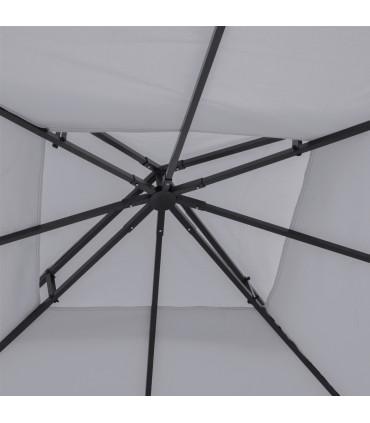 Gazebo Canopy Roof Top Replacement Cover Light Grey 300cm x 300cm x 18cm