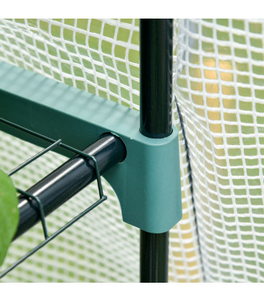 Metal White 70cm x 50cm x 160cm 4 Tiers Mini Portable Greenhouse Plant Grow Shed