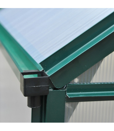 Polycarbonate Dark green 190cm x 192cm x 201cm Walk-In Greenhouse Plant Grow