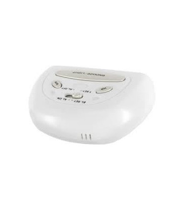 Alarm Clock White Large LCD Display Sleek Design 13.75x21.12x2 cm 0.60 kg