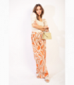 Abstract Pattern Wide Leg Trousers