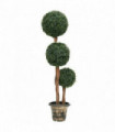 Artificial Boxwood Plant with Pot Ball Shaped Green 119 cm