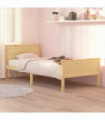 Bed Frame Solid Wood Pine 100x200 cm