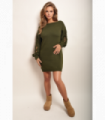 Cable Knit Mini Dress With Cut Out Detail