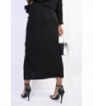 Drape Front Ruched Midi Skirt