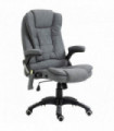 Executive Reclining Chair w/ Heating Massage Points Relaxing Headrest Grey