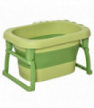 Foldable Baby Bathtub for Newborns Infants Toddlers w/ Stool - Green