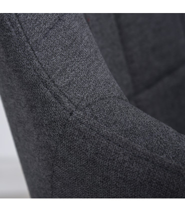 HOMCOM 2 Pieces Dining Chair with Sponge Padding Metal Leg for Home Office