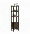 HOMCOM 4-Tier Bookshelf Bookcase with 2 Fabric Drawers for Bedroom Study