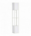 Shelf Floor Lamp White MDF PP Terylene Cotton 26L x 26W x 156Hcm Dual Light