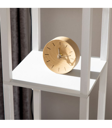 Shelf Floor Lamp White MDF PP Terylene Cotton 26L x 26W x 156Hcm Dual Light