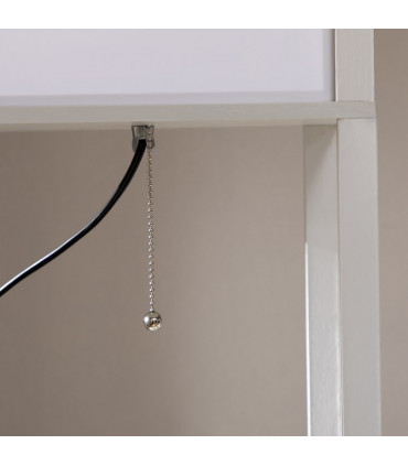 Shelf Floor Lamp White MDF PP Terylene Cotton 26L x 26W x 156Hcm Dual Light