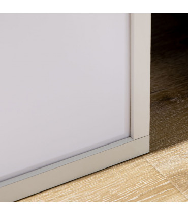 Shelf Floor Lamp White MDF PP Terylene Cotton 26L x 26W x 156Hcm Dual Light