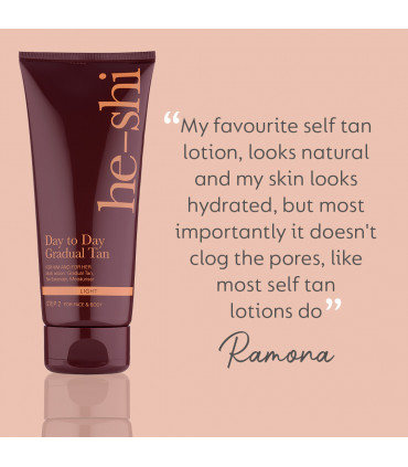 Self tan He-Shi Day to Day Gradual Tan 200ml - Nourishing cream tan