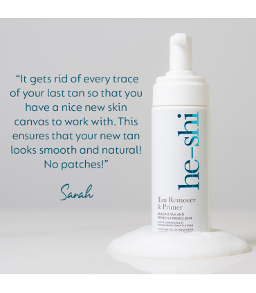 He-Shi Tan Remover & Primer 150ml - Fake Self Tan Exfoliator