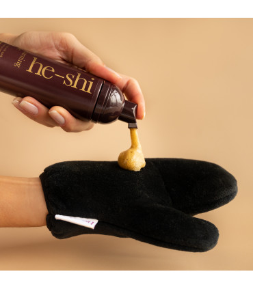 He-Shi Luxury Velvet Tanning Mitt - Prevent tan stains - double sided