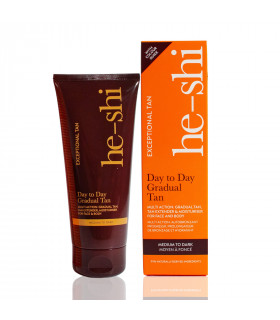 He-Shi Med/Dark Gradual Tan - Guide Colour - Easy to Apply Self Tan