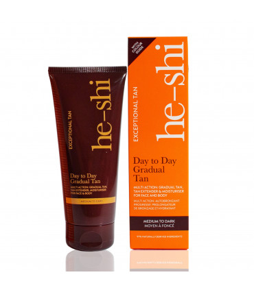 He-Shi Med/Dark Gradual Tan - Guide Colour - Easy to Apply Self Tan
