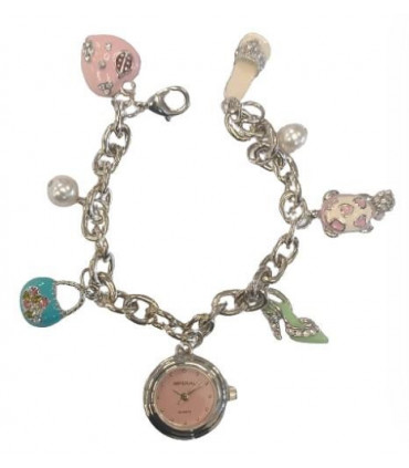 Watch Imperial Ladies Girls Mini Dial with Hanging Charms on Bracelet Strap